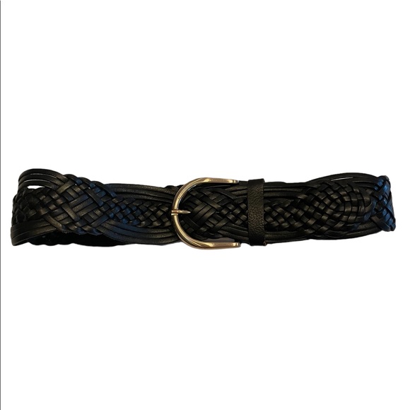 Michael Kors Women's Leather Black Wide Belt Small